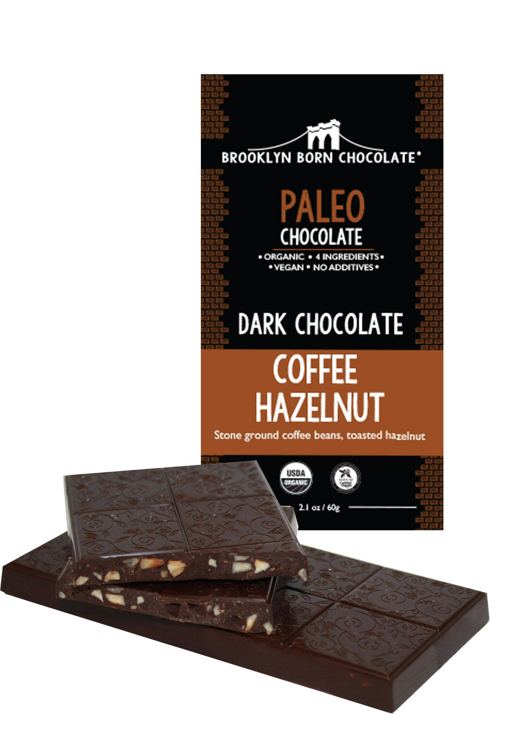 Coffee Hazelnut Paleo Chocolate Bar