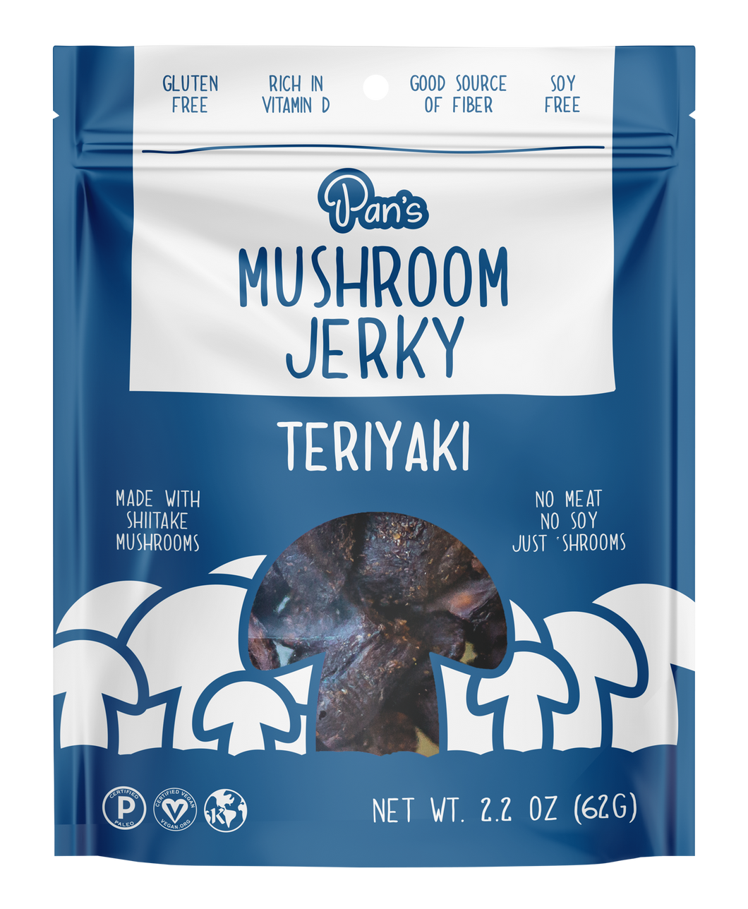 Pan's Mushroom Jerky - Teriyaki