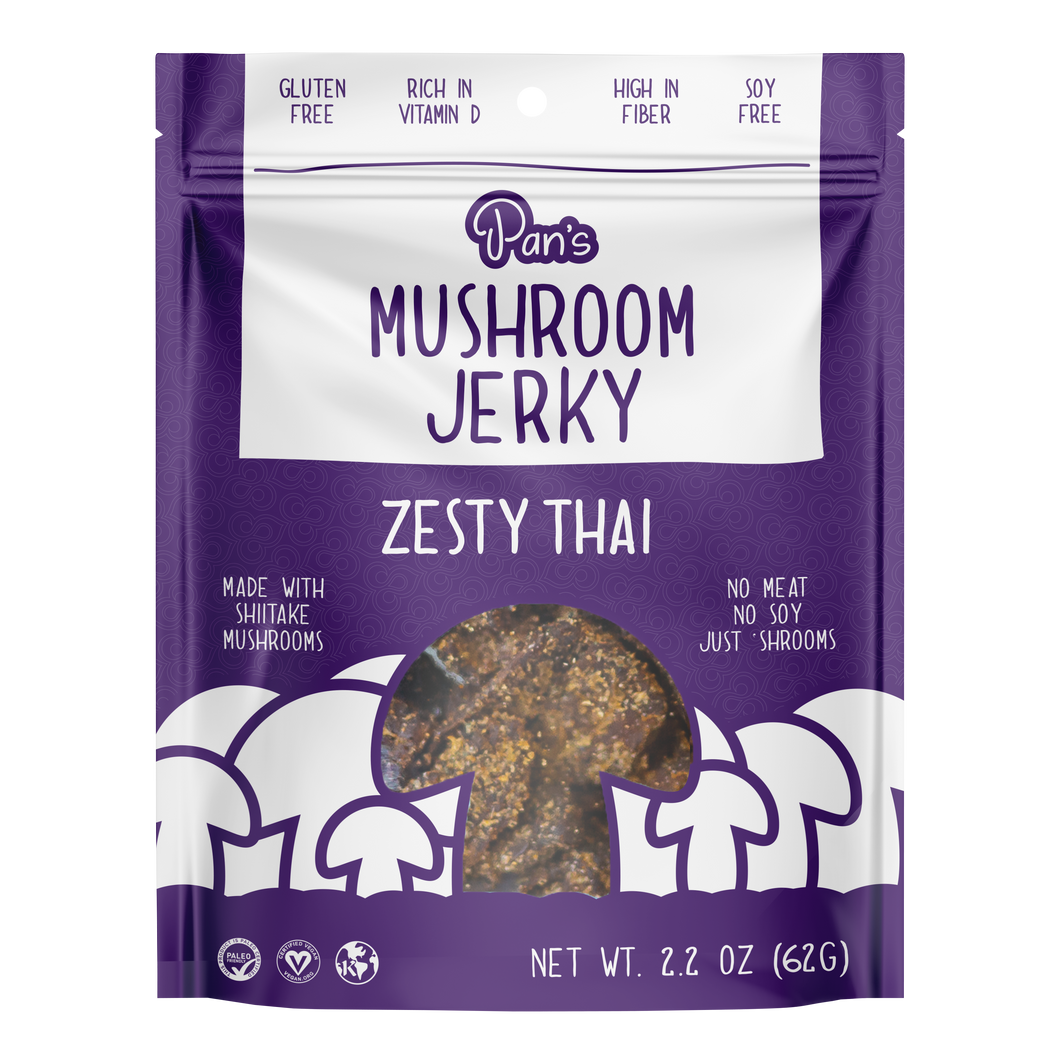 Zesty Thai Pan's Mushroom Jerky