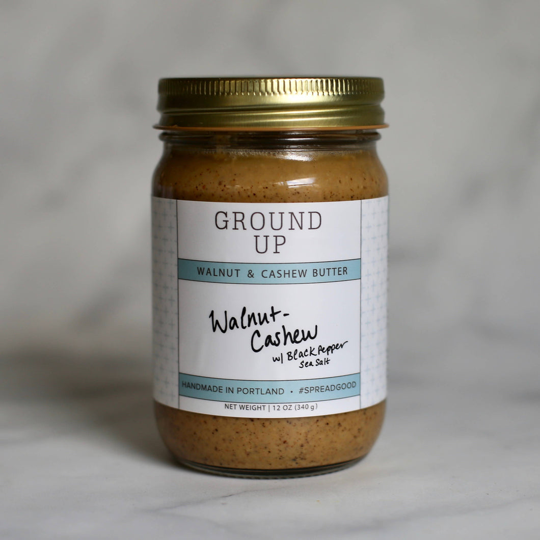 Walnut Cashew Nut Butter With Black Pepper Sea Salt